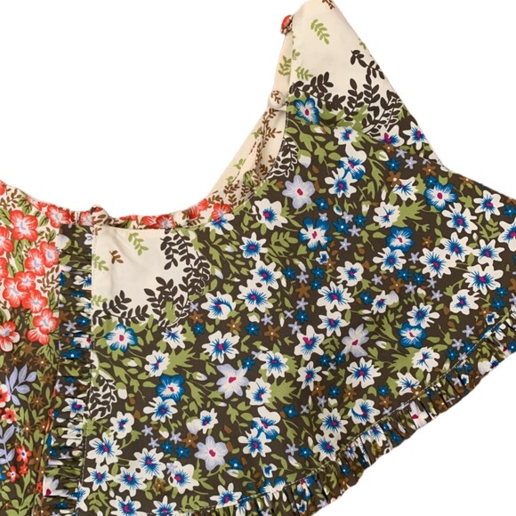 Alice + Olivia XS Floral A Line Mini Dress w/ Removable Cape – Silk Lined – EUC - Picture 9 of 12